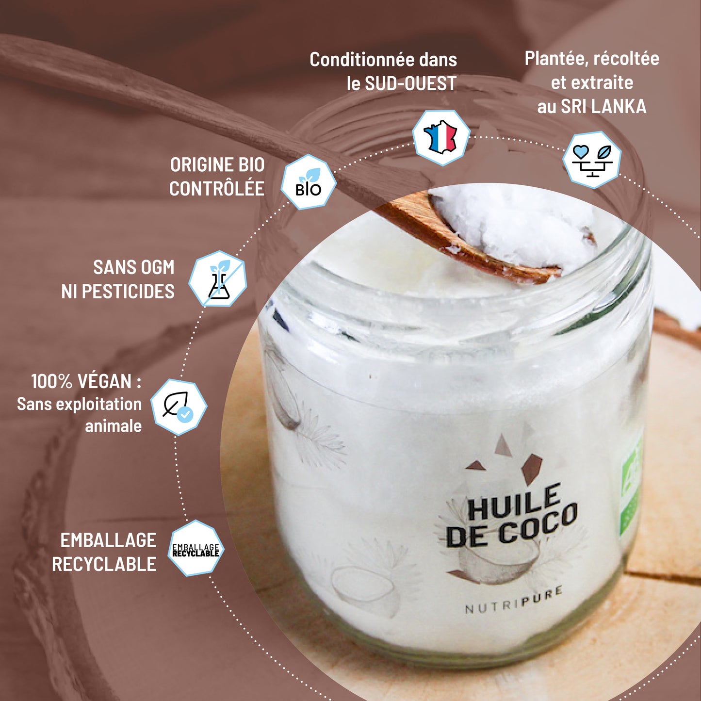 Huile De Coco Bio-Nutripure