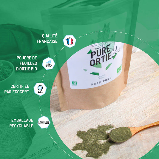 Feuilles d'ortie bio en poudre-Nutripure